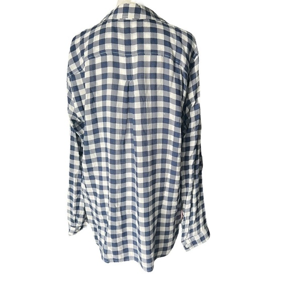 CLOTH & STONE Blue Gingham Button-down Blouse - Picture 2 of 5